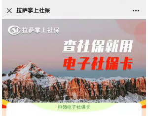 好消息！由我司提供技术支持的拉萨掌上社保开通电子社保卡申领功能